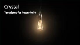  Presentation with black light - Theme with economics - light bulb on black background background and a black colored foreground