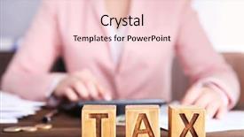  Presentation with word cloud sales tax - Audience pleasing presentation consisting of economics balance payments - wooden cubes with word tax backdrop and a lemonade colored foreground