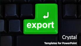  Presentation with export - Colorful PPT theme enhanced with economics consumer choices - close up of export keyboard backdrop and a black colored foreground