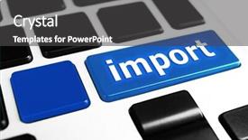  Presentation with export import economy - Colorful PPT layouts enhanced with economics consumer choices - close up of import keyboard backdrop and a dark gray colored foreground