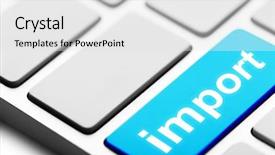  Presentation with logistics logistic import export - Cool new presentation theme with economics consumer choices - close up of import keyboard backdrop and a white colored foreground