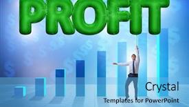  Presentation with profit - PPT layouts with economics free - businessman flying in profit concept background and a light blue colored foreground