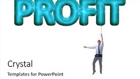  Presentation with profit - Amazing slides having economics free - businessman flying in profit concept backdrop and a white colored foreground