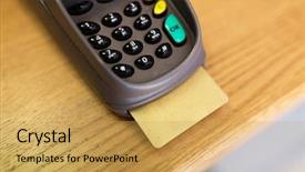  Presentation with atm - Slides enhanced with economics free - finance money technology payment background and a yellow colored foreground