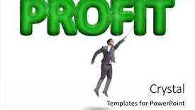  Presentation with profit - Slide set enhanced with economics free economy - businessman flying in profit concept background and a white colored foreground