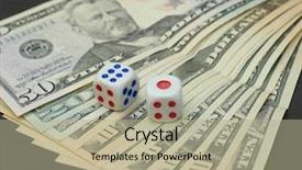  Presentation with american revolution declaration of independence - Audience pleasing slide deck consisting of economics uncertainty - dice on american dollar backdrop and a mint green colored foreground