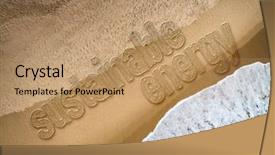  Presentation with energy - PPT layouts with economics water pollution - sustainable energy written background and a coral colored foreground