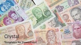  Presentation with banknotes - PPT layouts consisting of economy argentina - variety of south american banknotes background and a  colored foreground