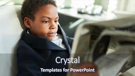  Presentation with office newspaper - Amazing presentation theme having economy concentartion - boy disguised as a manager backdrop and a wine colored foreground