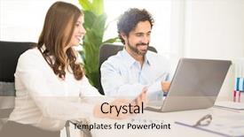  Presentation with economy - Theme with economy concentartion - business people at work background and a lemonade colored foreground