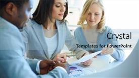  Presentation with latest network for - Slide set with economy concentartion - managers being gathered to discuss background and a light blue colored foreground