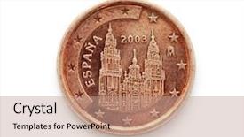  Presentation with minar e pakistan is one - Audience pleasing PPT layouts consisting of economy holland - close-up one euro cent coin backdrop and a  colored foreground