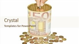  Presentation with economy - Amazing slide deck having economy holland - euro savings backdrop and a lemonade colored foreground