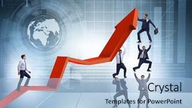  Presentation with economy - Amazing slides having economy on chart graph backdrop and a light blue colored foreground