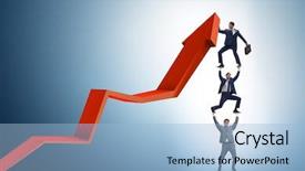  Presentation with supporting - Audience pleasing slide deck consisting of economy on chart graph backdrop and a light blue colored foreground