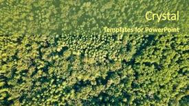  Presentation with natural resources - Presentation design with ecosystem resources - aerial view of the drone background and a tawny brown colored foreground