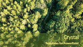  Presentation with water conservation protect nature concept - Amazing presentation theme having ecosystem resources - beautiful aerial view backdrop and a tawny brown colored foreground