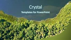  Presentation with river forest - Presentation consisting of ecosystem resources - beautiful aerial view background and a ocean colored foreground