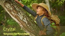  Presentation with ecotourism - Slide deck consisting of ecotourism-a-happy-boy background and a tawny brown colored foreground