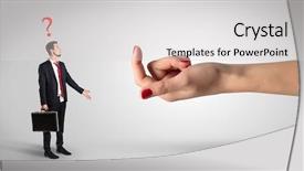  Presentation with question - Audience pleasing theme consisting of ecstasy - businessman in an affair backdrop and a light gray colored foreground