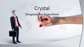  Presentation with business - Cool new slide deck with ecstasy - distracted businessman with kisses backdrop and a sky blue colored foreground