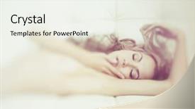  Presentation with mens fashion portrait - PPT theme featuring skinny guinea pig tri-color background and a black colored foreground.