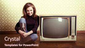  Presentation with vintage art - Colorful slide set enhanced with discourse - interview plans - business concept backdrop and a sky blue colored foreground