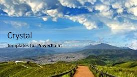  Presentation with path - Cool new PPT layouts with quitar - nature backdrop and a light blue colored foreground