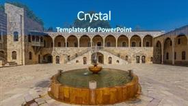  Presentation with middle east - Cool new PPT theme with ed-dine in mount lebanon backdrop and a ocean colored foreground