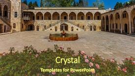  Presentation with middle east - Beautiful presentation theme featuring ed-dine in mount lebanon backdrop and a tawny brown colored foreground