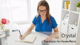  Presentation with business calculator - Audience pleasing PPT layouts consisting of edad media - business finance and accounting concept backdrop and a lemonade colored foreground