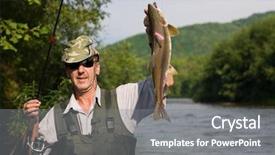  Presentation with pink river - Beautiful PPT theme featuring waist-up portrait of young mime couple singing and widely opening their mouths looking on you isolated on grey background with copy place backdrop and a dark gray colored foreground