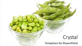  Presentation with soy - PPT theme featuring edamame soy beans shelled background and a white colored foreground