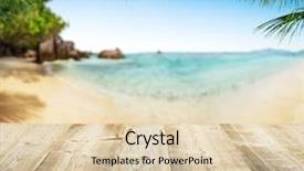  Presentation with teal beach wood - Colorful slides enhanced with background ideal for product placement backdrop and a lemonade colored foreground