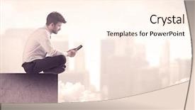  Presentation with tall building - PPT layouts having edge of a tall background and a cream colored foreground