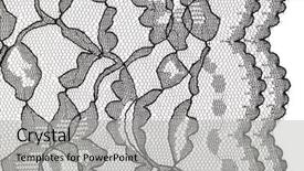  Presentation with floral fabric - Beautiful theme featuring edge of black lace backdrop and a light gray colored foreground