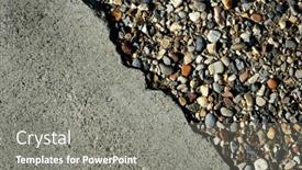  Presentation with industrial concrete - Slide deck with edge-of-concrete-and-gravel background and a  colored foreground
