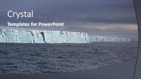  Presentation with island - Slide deck enhanced with edge-of-ice-island-severnaya background and a ocean colored foreground