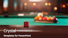  Presentation with billiard - Amazing slides having edge of the billiard table backdrop and a tawny brown colored foreground