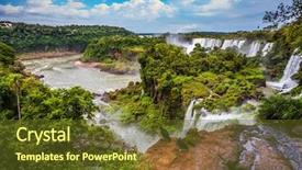  Presentation with waterfalls - Amazing theme having edge of the ledge backdrop and a tawny brown colored foreground