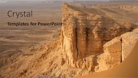  Presentation with riyadh - Presentation theme enhanced with edge-of-the-world-popular background and a coral colored foreground