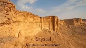  Presentation with riyadh - Theme featuring edge-of-the-world-popular background and a gold colored foreground