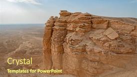  Presentation with riyadh - Presentation having edge-of-the-world-popular background and a tawny brown colored foreground