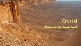  Presentation with riyadh - Slide set enhanced with edge-of-the-world-popular background and a tawny brown colored foreground