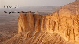  Presentation with riyadh - PPT theme featuring edge-of-the-world-popular background and a coral colored foreground