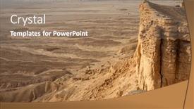  Presentation with riyadh - Theme having edge-of-the-world-popular background and a coral colored foreground