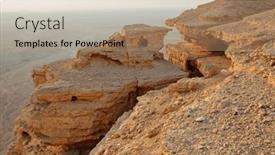  Presentation with riyadh - Presentation design with edge-of-the-world-popular background and a coral colored foreground