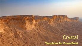  Presentation with riyadh - Slide set having edge-of-the-world-popular background and a tawny brown colored foreground