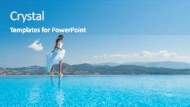  Presentation with infinity - Theme featuring edge on the infinity background and a teal colored foreground