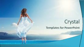  Presentation with infinity - Presentation theme consisting of edge on the infinity background and a sky blue colored foreground